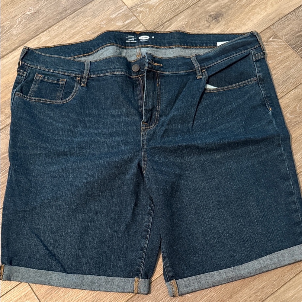 Old West Dark Blue Jean Shorts